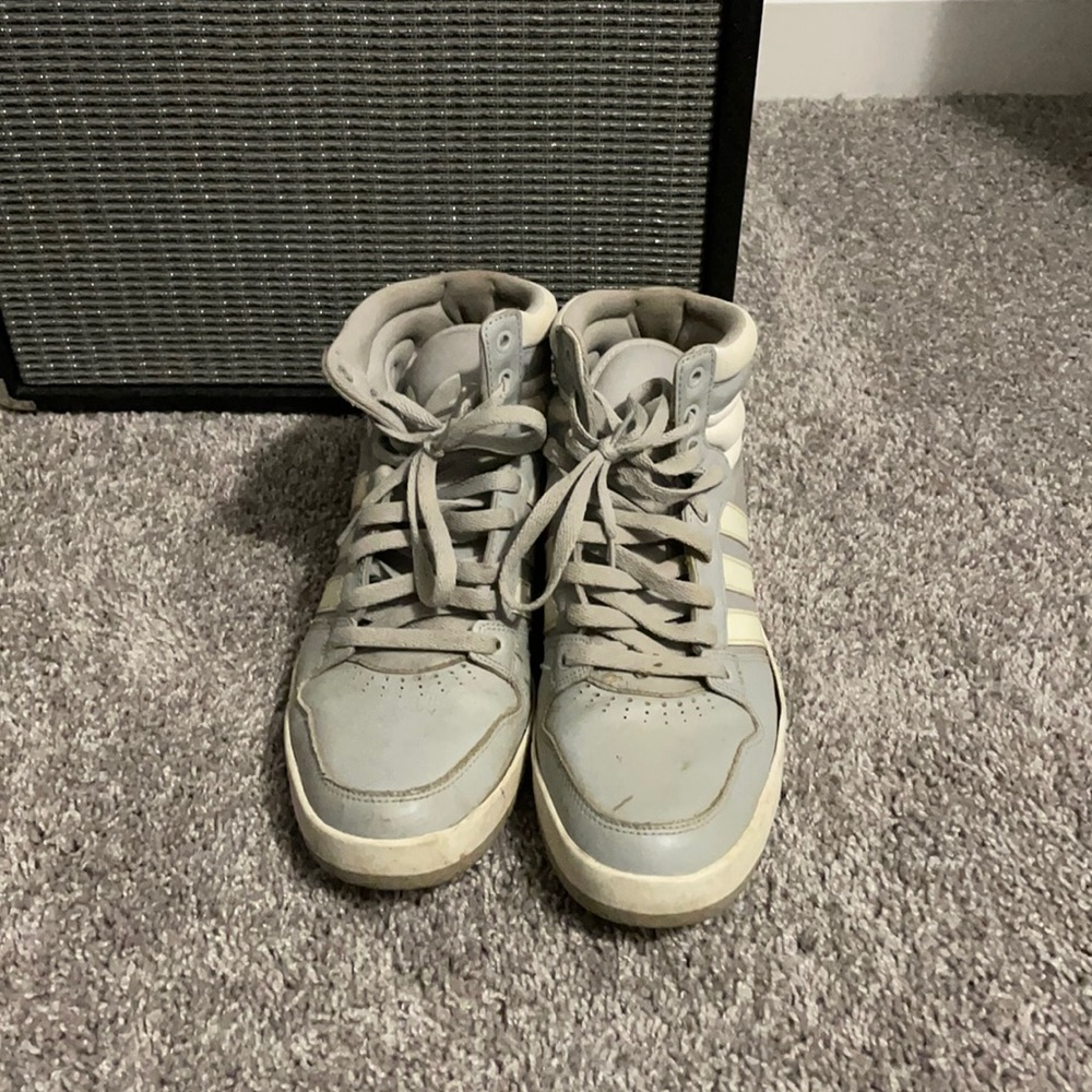 Adidas High Top Grey/White Shoes